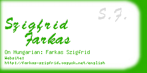 szigfrid farkas business card